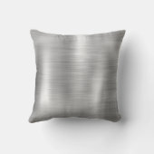 シックなブラシ仕上げメタルシルバー金ゴールドフェイクグリッター クッション (裏面)