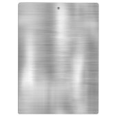 シックなブラシ仕上げメタルシルバー金ゴールドフェイクグリッター クリップボード (裏面)