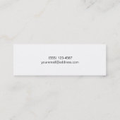 シックなブラックとウッドのストライプのインテリアモダンデザイン スキニー名刺 (裏面)