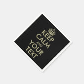 シックなブラックとフェイク金ゴールドの保穏やかな紙ナプキン スタンダードカクテルナプキン (角)