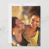 シックなブラックと金ゴールドのシグネチャースクリプトの結婚写真 招待状 (裏面)