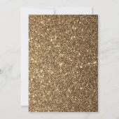 シックなブラックと金ゴールドの仮装パーティー誕生日 招待状 (裏面)