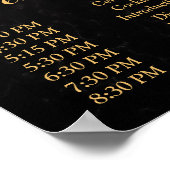 シックなブラックと金ゴールドの幾何学模様の順序 ポスター (角)