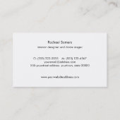 シックなブラックと金ゴールドストライプのデザイナー(シャインなし) 名刺 (裏面)