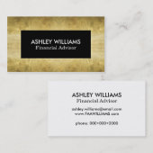 シックなブラックと金ゴールド |名刺 名刺 (正面/裏面)