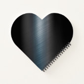 シックなブラックのホットピンクブルーのドリップモノグラム ノートブック (裏面)