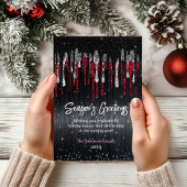 シックなブラックグリッタードリップスクリスマスニューイヤー