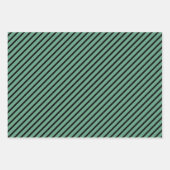 シックなブラックグリーンティール(緑がかった色)ブルーサークルのアートパターン ラッピングペーパーシート (正面3)