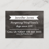シックなブラックシルエットドッググルーミングプロモーションカード 名刺 (裏面)