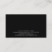 シックなブラックタイポグラフィビジネス報酬6パンチ ロイヤリティカード (裏面)