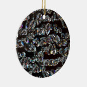 シックなブラックダイヤモンドの結晶抽象芸術パターンギフト セラミックオーナメント (右)