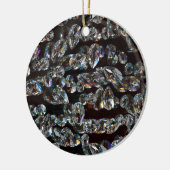 シックなブラックダイヤモンドの結晶抽象芸術パターンギフト セラミックオーナメント (左)