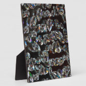 シックなブラックダイヤモンドの結晶抽象芸術パターンギフト フォトプラーク (側面)