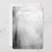 シックなブラックドレスシルバー紙吹雪18th誕生日 招待状 (裏面)