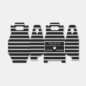 シックなブラックパーソナライズされた結婚式の引き出物ボックス フェイバーボックス (折り畳みなし)