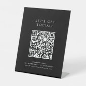 シックなブラックビジネスでソーシャルメディアを活用 台座サイン (正面)