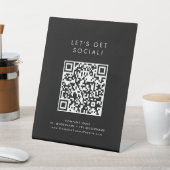 シックなブラックビジネスでソーシャルメディアを活用 台座サイン (インサイチュ)