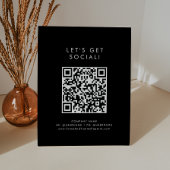 シックなブラックビジネスでソーシャルメディアを活用 台座サイン