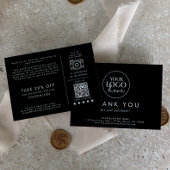 シックなブラックビジネスロゴありがとうご注文 エンクロージャーカード