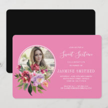 シックなブラックピンクフローラをテーマにしたフォトスイート16