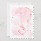 シックなブラックピンク金ゴールドタイポグラフィ40th誕生日 招待状 (裏面)