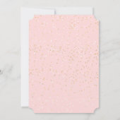 シックなブラックピンク&金ゴールドバルーン誕生日招待状 招待状 (裏面)