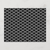 シックなブラックホタテ結婚ロップカップルのバジェットノートカード (裏面)