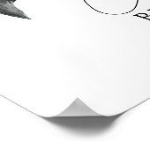 シックなブラックボウタイイングノットブライダルシャワーウェルカム ポスター (角)