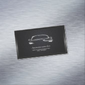 シックなブラックミニマルモダンリスト車の名刺 マグネット名刺 (インサイチュ)