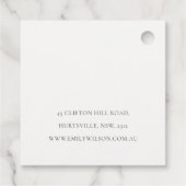 シックなブラックモザイクジュエリーロゴブランディングビジネス フェイバータグ (裏面)