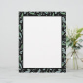 シックなブラックユーカリプトゥスグリーンレシピバインダーページ (スタンド正面)