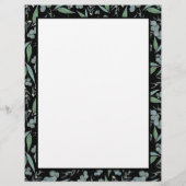 シックなブラックユーカリプトゥスグリーンレシピバインダーページ (裏面)