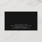 シックなブラックロゴビジネス報酬10パンチ ロイヤリティカード (裏面)