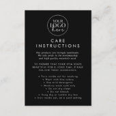 シックなブラックロゴ製品の気に指示 エンクロージャーカード (正面)