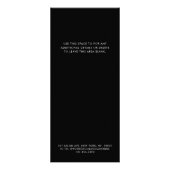 シックなブラック書道ビジネスサービス料金表 ラックカード (裏面)