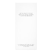 シックなブラック書道ビジネスサービス料金表 ラックカード (裏面)