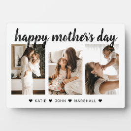 シックなブラック書道3フォトマザーの日の贈り物 フォトプラーク
