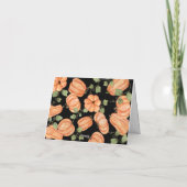 シックなブラック秋カボチャ赤ちゃんシャワー サンキューカード (裏面)