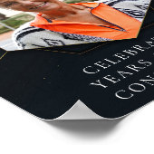 シックなブラック金ゴールドカスタムリタイアメントパーティー写真 ポスター (角)