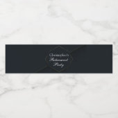 シックなブラック金ゴールドカスタムリタイアメントパーティー ペットボトルラベル (シングルラベル)