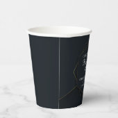 シックなブラック金ゴールドカスタムリタイアメントパーティー 紙コップ (右)