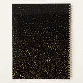 シックなブラック金ゴールドグリッター2024ウィークリー毎月 プランナー手帳 (裏面)