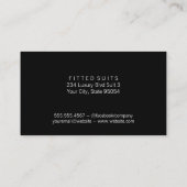 シックなブラック金ゴールドテクスチャ |シンプル 名刺 (裏面)