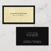 シックなブラック金ゴールドテクスチャ |シンプル 名刺 (正面/裏面)