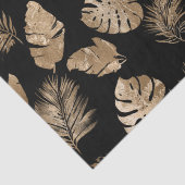 シックなブラック金ゴールドトロピカル離れ 薄葉紙 (詳細)