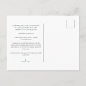 シックなブラック金ゴールド医学部写真卒業 案内ポストカード (裏面)