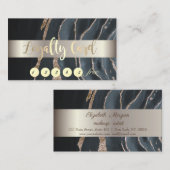 シックなブラック金ゴールド大理石 ロイヤリティカード