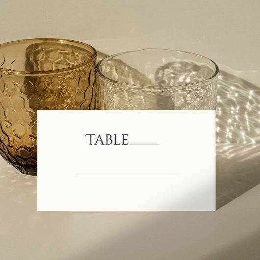 シックなブラック&アイボリーテーブル番号場所エスコートカード プレイスカード