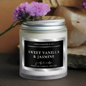 シックなブラック&シルバー製品包装キャンドルラベル フードラベル