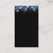 シックなブラック&シーシェルグリッターイヤリングディスプレイ 名刺 (裏面)